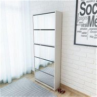 Detailed information about the product Shoe Cabinet 5-Layer Mirror White 63x17x169.5 cm