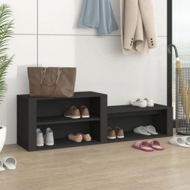 Detailed information about the product Shoe Cabinet Black 150x35x45 Cm Engineered Wood