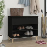 Detailed information about the product Shoe Cabinet Black 70x36x60 Cm Engineered Wood