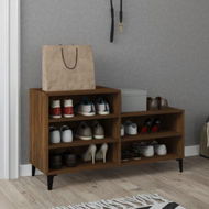 Detailed information about the product Shoe Cabinet Brown Oak 102x36x60 Cm Engineered Wood