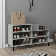 Detailed information about the product Shoe Cabinet Concrete Grey 102x36x60 Cm Engineered Wood