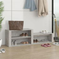 Detailed information about the product Shoe Cabinet Concrete Grey 150x35x45 Cm Engineered Wood