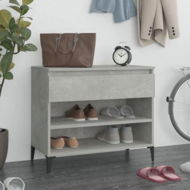 Detailed information about the product Shoe Cabinet Concrete Grey 70x36x60 Cm Engineered Wood