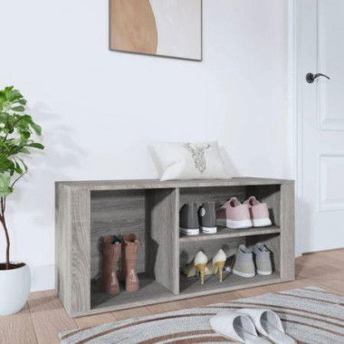 Shoe Cabinet Grey Sonoma 100x35x45 Cm Engineered Wood