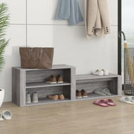 Detailed information about the product Shoe Cabinet Grey Sonoma 150x35x45 Cm Engineered Wood