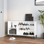 Detailed information about the product Shoe Cabinet High Gloss White 102x36x60 Cm Engineered Wood