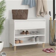 Detailed information about the product Shoe Cabinet High Gloss White 70x36x60 Cm Engineered Wood