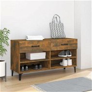 Detailed information about the product Shoe Cabinet Smoked Oak 102x35x55 Cm Engineered Wood