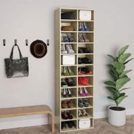 Detailed information about the product Shoe Cabinet Sonoma Oak 54x34x183 cm Chipboard