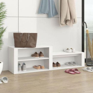 Shoe Cabinet White 150x35x45 Cm Engineered Wood