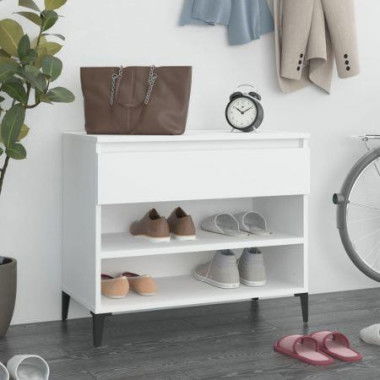 Shoe Cabinet White 70x36x60 Cm Engineered Wood