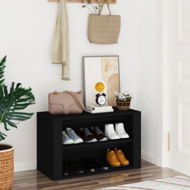 Detailed information about the product Shoe Rack Black 75x35x45 Cm Engineered Wood