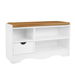 Shoe Rack Cabinet Organiser Brown Cushion - 80 x 30 x 45 - White. Available at Crazy Sales for $89.97