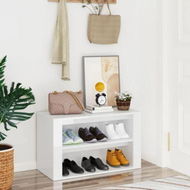 Detailed information about the product Shoe Rack High Gloss White 75x35x45 Cm Engineered Wood