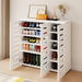 Shoe Rack Storage Cabinet Wooden Narrow Slim Hallway Entryway Footwear Organiser Cupboard Unit 30 Pairs 3 Door Adjustable Shelves Closet Modern White. Available at Crazy Sales for $119.95