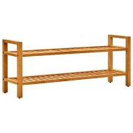 Detailed information about the product Shoe Rack with 2 Shelves 100x27x40 cm Solid Oak Wood