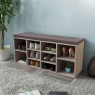 Detailed information about the product Shoe Storage Bench 10 Compartments Oak Colour