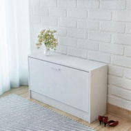 Detailed information about the product Shoe Storage Bench White 80x24x45 cm