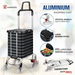 Shopping Cart Trolley Trolly Wheeled Bag Grocery Storage Foldable Market Utility Granny Stair Climbing Wheels Aluminium 50kg. Available at Crazy Sales for $54.96