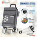 Shopping Trolley Cart Portable Grocery Bag Foldable Market Luggage Basket 4 Wheels Aluminium Gray. Available at Crazy Sales for $37.98