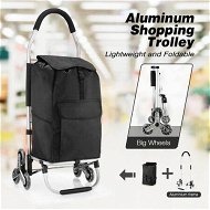 Detailed information about the product Shopping Trolley Cart Trolly Wheeled Storage Bag Grocery Market Foldable Utility Granny Stair Climbing Wheels Aluminium 45L