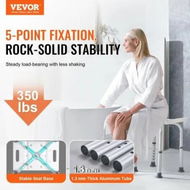 Detailed information about the product Shower Chair Adjustable Height Shower Stool with Built-in Handles Shower Seat for Inside Shower or Tub Non-Slip Bench Bathtub Stool Seat 158.8 kg Capacity