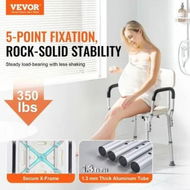 Detailed information about the product Shower Chair Shower Seat with Back Adjustable Height Shower Stool Shower Chair for Inside Shower Bathtub Non-slip Bathroom Bench Bath Chair 158.8 kg