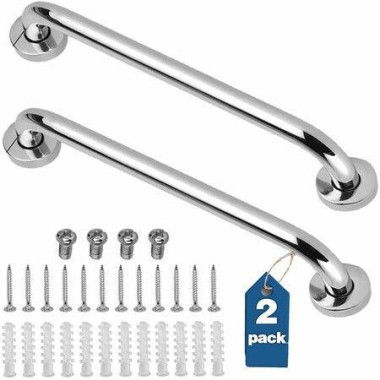 Shower Grab Bar Stainless Steel Bathroom Grab Bar Shower Handle Bath Handle Grab Bars For Seniors In Bathroom (18 Inch/2 Pack)