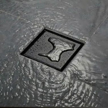 Shower Grates Bathroom Floor Drain Waste Stainless Steel (Matte Black, Outlet ï¿ 50mm)