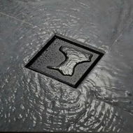 Detailed information about the product Shower Grates Bathroom Floor Drain Waste Stainless Steel (Matte Black, Outlet ï¿ 50mm)