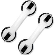 Detailed information about the product Shower Handle 12 inch Grab Bars,Shower Handle with Strong Hold Suction Cup Grip Grab in Bathroom Bath Handle Grab Bars (2 Pack Black)