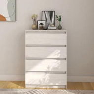 Detailed information about the product Side Cabinet White 60x36x84 cm Solid Pinewood