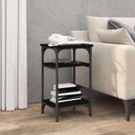 Detailed information about the product Side Table Black 35x30x60 Cm Engineered Wood