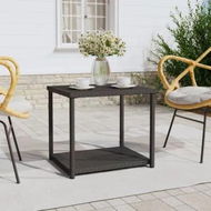 Detailed information about the product Side Table Black 55x45x49 cm Poly Rattan