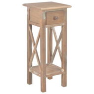 Detailed information about the product Side Table Brown 27x27x65.5 Cm Wood.