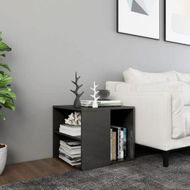 Detailed information about the product Side Table High Gloss Grey 50x50x45 Cm Engineered Wood