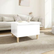 Detailed information about the product Side Table High Gloss White 50x46x35 Cm Engineered Wood