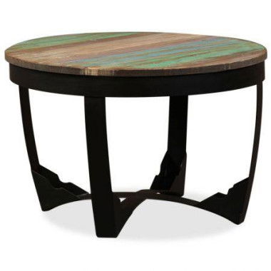 Side Table Solid Reclaimed Wood 60x40 Cm