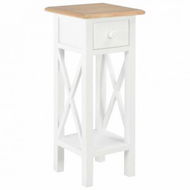 Detailed information about the product Side Table White 27x27x65.5 Cm Wood.