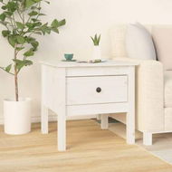 Detailed information about the product Side Table White 50x50x49 Cm Solid Wood Pine