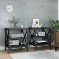 Detailed information about the product Side Tables 2 Pcs Black 40x42x50 Cm Engineered Wood