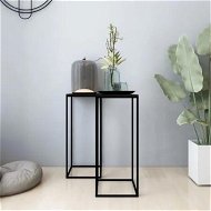 Detailed information about the product Side Tables 2 pcs Black Steel