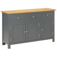 Detailed information about the product Sideboard 110x33.5x70 Cm Solid Oak Wood.