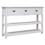 Detailed information about the product Sideboard Antique White 115x30x76 Cm Wood