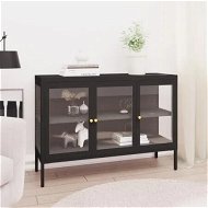 Detailed information about the product Sideboard Black 105x35x70 cm Steel and Glass