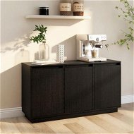 Detailed information about the product Sideboard Black 111x34x60 Cm Solid Wood Pine