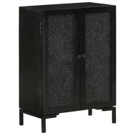 Detailed information about the product Sideboard Black 55x30x77 cm Solid Wood Mango and Iron