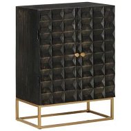 Detailed information about the product Sideboard Black 55x34x75 cm Solid Wood Mango and Iron