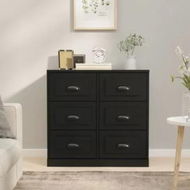 Detailed information about the product Sideboard Black 70x35.5x67.5 cm Engineered Wood