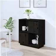 Detailed information about the product Sideboard Black 74x35x80 Cm Solid Wood Pine